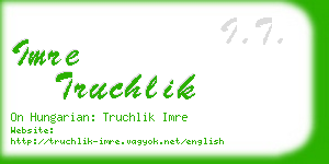 imre truchlik business card